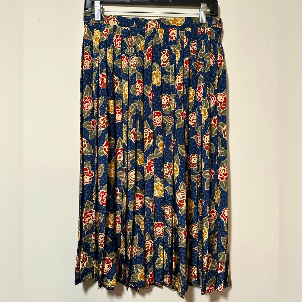 Vintage Country Sophisticates by Pendleton Pleated Midi Skirt Size M
